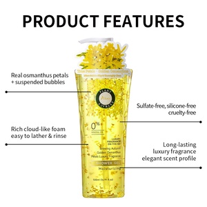 Gel <span class=keywords><strong>de</strong></span> <span class=keywords><strong>Baño</strong></span> Petals, Marca Privada, Lujo para una Piel Radiante, Hidratante, Perfumado con Aroma a Osmanthus, Control <span class=keywords><strong>de</strong></span> Grasa, Limpieza Profunda - Product Image 4
