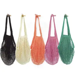 Sturdy Cotton Mesh Bag With Short Wide Handle