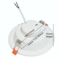 Plafonnier LED Rond Encastrable 12W 18W 3CCT Température de Couleur Sélectionnable Certifié CE RoHS Usine