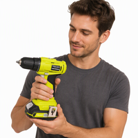 Perceuse industrielle TOLHIT sans fil 20V 30Nm à vitesse variable, moteur à balais, batterie lithium 2.0Ah, mandrin réglable
