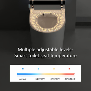 WC intelligent monobloc moderne avec bidet intégré, chasse d'eau automatique par capteur, cuvette chauffante et commande à distance - Product Image 4