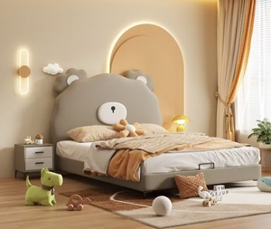 Lit pour enfant haut de gamme 2025, vente en gros, haute qualité, durable, rembourré, en forme d'animal - Product Image 2