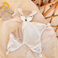 Nouvelle Arrivée Doudou Sécurité Bébé Visage d'Animal Adorable Couverture Réconfortante en Peluche Douce pour Berceau et Literie Cadeau