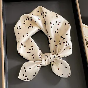 Wholesale Custom Design Pure Mulberry Square Scarf Satin Silk Scarf skinny scarf for bag