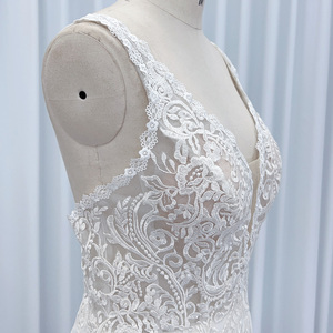 Jancember HX20 Vestidos de fiesta formales sin espalda sexy Vestidos de novia de sirena - Product Image 4