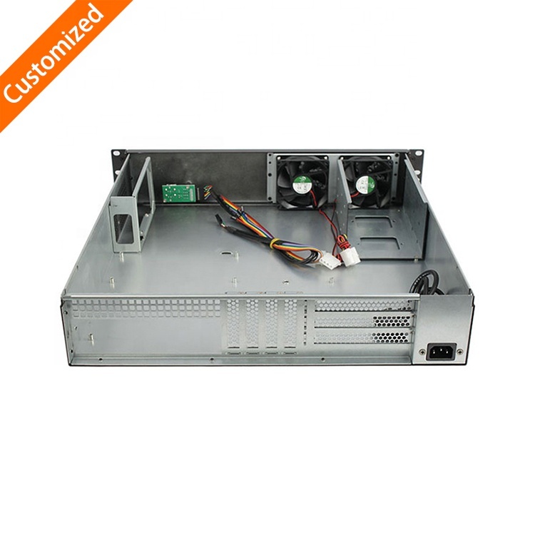 Изготовленный На Заказ 19 дюймов ПК компьютер промышленного мини Itx постоянного тока блок питания Atx Nas в стойку 2u сервере дело
