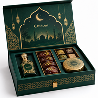 Boîte cadeau personnalisée pour le Ramadan et l'Aïd, emballage en papier rigide de luxe avec insert pour parfum, dattes, chocolat, coffrets cadeaux du Moyen-Orient