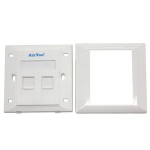 Blank 86 Type Face Plate Network Ethernet Dual 1 2 3 4 Port Lan RJ45 Wall Mounted Wall Plate
