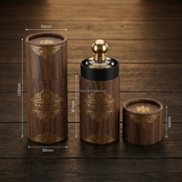 Tube en papier spécial effet bois de luxe pour flacons de parfum vintage et huiles essentielles avec personnalisation de l'identité de marque