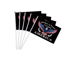 Drapeaux miniatures personnalisés USA 250e anniversaire – Ajoutez votre logo – Drapeaux à main personnalisés 1776-2026 pour le semi-siècle – Cadeaux événementiels 5x8 po - Product Image 5