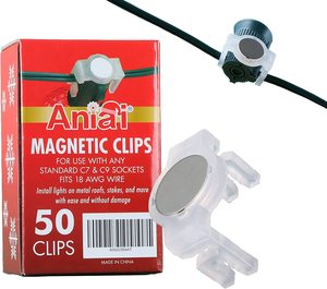 Al Aire Libre fuerte C9 bombillas enchufes imán Clip C9 vacaciones iluminación enchufes C9 Ridge Clip C9 chupar Clips magnéticos - Product Image 1