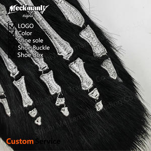 Pantoufles en peluche moelleuses de qualité supérieure 2026, antidérapantes, chaudes pour l'hiver, personnalisables, pour hommes - Product Image 3