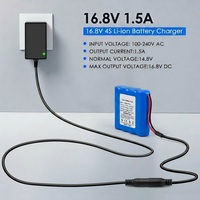 Chargeur de batterie Li-ion 16,8 V 1,5 A pour packs de batteries au lithium 4S 14,8 V, mode de charge CC CV, chargeur de batterie Li-ion 16,8 V 1,5 A