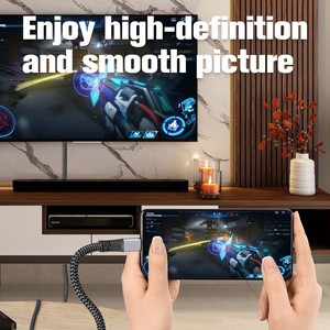 Cavo da USB-<span class=keywords><strong>C</strong></span> a <span class=keywords><strong>HDMI</strong></span> 4K, Adattatore da USB-<span class=keywords><strong>C</strong></span> a <span class=keywords><strong>HDMI</strong></span> Tipo <span class=keywords><strong>C</strong></span> DisplayPort per Audio 60Hz HDTV Laptop Monitor Proiettore - Product Image 6