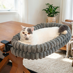 <b>Foldable</b> Cat <b>Desk</b> Bed Hammock for Small Large Cats Indoor Resting Nest Office <b>Desk</b> 90° Rotating Washable Pet Nest Bed Hammock - Product Image 1