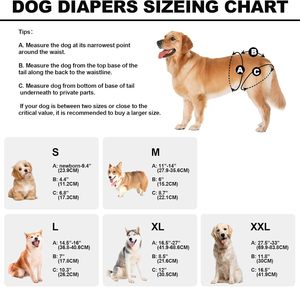 Couches lavables réutilisables de qualité supérieure pour chiens de petite taille et chiots – Lot de 3 – Très absorbantes pour l'incontinence et l'apprentissage de la propreté des chiots - Product Image 3