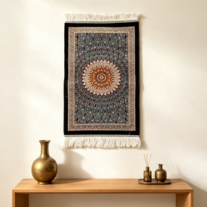 Tapis d'entrée en modal tissé à la machine avec pompons, motif Mandala <span class=keywords><strong>bleu</strong></span> <span class=keywords><strong>marine</strong></span>, pour salon, 50*80cm, commande en gros - Product Image 6