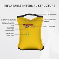 Pack de ceinture gonflable manuel PFD à flottabilité 100N pour adultes pour SUP Paddelboarding Kayak