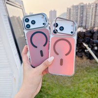 Support de cadre d'appareil photo magnétique pour coque de téléphone portable iPhone 17 16 15 14 13 12 Pro Max, étui dégradé pour Samsung