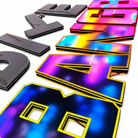 Grandes lettres métalliques lumineuses LED RGB néon avec transformateur pour la maison, le bureau, les magasins, les mariages, les fêtes d'anniversaire, l'école