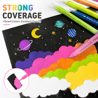 Stylo acrylique neutre 0,5 mm, séchage rapide, imperméable, logo personnalisé, OEM, fournitures scolaires et de bureau, fabricant de marqueurs acryliques pour toile et tissu