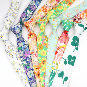 Nieuwe Bloemenstropdas Voor Mannen Vrouwen Skinny Katoenen Linnen Stropdas Bruiloft Casual Stropdassen Klassieke Pakken Bloemenprint Stropdassen Ontwerper Das - Product Image 1