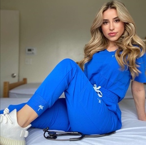 Medicos Trajes Quirurgico Scrubs Bonbons Escargot Pédicure Gommage Bio Papa Taille Haute Scrubs Uniformes Médicaux Uniformes D'hôpital - Product Image 4