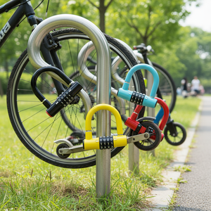 Verrou de sécurité en forme de U fourni par l'usine Jinta, verrou à combinaison pour vélo, mini verrou pour scooter électrique, verrou pour vélo électrique de salle de sport - Product Image 6