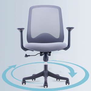 Chaise de bureau ergonomique personnalisée prête à être expédiée, OEM, avec dossier bas, design moderne, accoudoirs réglables, structure en plastique - Product Image 4