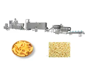 상업용 완전 자동 퍼프 옥수수 간식 식품 만들기 기계 퍼프 스낵 식품 가공