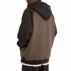 Sweat-shirts pour hommes à capuche décontractés de style streetwear, couleur contrastée, épaules tombantes, fermeture éclair intégrale, nouveau design, sweat-shirts pour hommes surdimensionnés à capuche intégrale - Product Image 2