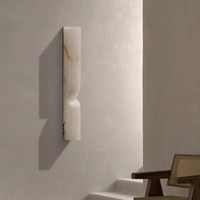 Applique murale LED moderne de luxe en albâtre pour chambre à coucher, éclairage frontal de miroir, applique murale de fond, éclairage intérieur créatif nordique