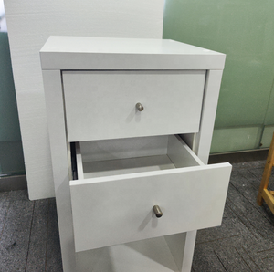White &amp; Oak Dual Drawer <strong>Insert</strong> for Grid Cabinets - Adjustable Vertical <strong>Shelf</strong> Divider Space-Saving Cabinet Organizer <strong>Insert</strong> - Product Image 4