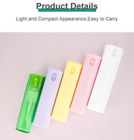 Portable 10ml 30ml Tube en plastique carré pour emballage cosmétique parfum désinfectant pour les mains atomiseur pompe pulvérisateur rechargeable Mini vaporisateur