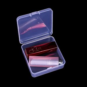 <b>Plastic</b> Storage Box Rectangle Clear Flip Top Desktop Organizer For Small Items Packaging And Storage - Product Image 3