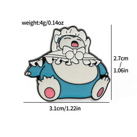 Bros Pin Pokemon Lucu Bergaya Kartun, Berlapis Elektroplating, Pikachu, Jigglypuff & Kabuto, Lencana Logam untuk Hadiah