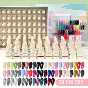 Professional 58 Colors Private Label Vegan Salon Cosmetics 10ml Gel Nail Polish Sets