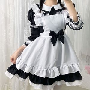 Disfraz de Sirvienta de Alice Dreamland, Vestido Lolita de Manga Larga, Corte en A, Satén, Cuello Cuadrado, Vestido de Princesa con Contraste de Color - Product Image 2