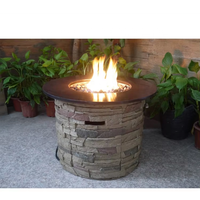 Table de feu en marbre Peaktop 40000 BTU, foyer extérieur au gaz, propane, pierres de lave écologiques, décoration de jardin, certifié ETL CE