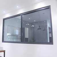 Fenêtres coulissantes en aluminium de conception simple pour la maison et le bâtiment commercial