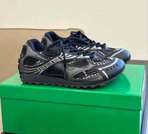 Sneakers alla Moda per Uomo e Donna, Nuove <span class=keywords><strong>Scarpe</strong></span> BV di Design di <span class=keywords><strong>Alta</strong></span> Qualità <span class=keywords><strong>con</strong></span> Lacci Luminosi e Punta Morbida - Product Image 1