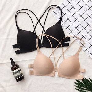 Sujetador push-up para busto pequeño, con efecto reductor <span class=keywords><strong>de</strong></span> abdomen y realce, diseño sexy con espalda cruzada y cierre frontal, transpirable, con aros. - Product Image 4