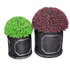 Boîtes <span class=keywords><strong>à</strong></span> fleurs extérieures populaires <span class=keywords><strong>en</strong></span> Fiberclay pour les jardinières d'arrière-cour et <span class=keywords><strong>de</strong></span> frontyard-jardinières faites <span class=keywords><strong>à</strong></span> la main durables et écologiques rondes - Product Image 3