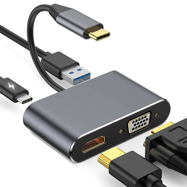 4in1 Type-c Hdtv Type c Hub Vga Type c Adapt Hub mac Usb Hub for macbook Computer