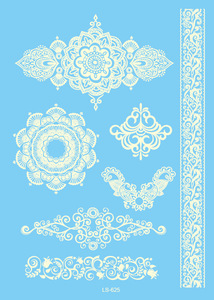 Nueva llegada blanco mano Henna plantilla impermeable de transferencia de agua <span class=keywords><strong>tatuajes</strong></span> temporales de La etiqueta engomada - Product Image 2