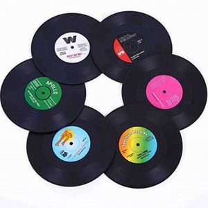 Ensemble de sous-verres rétro personnalisés en forme de CD, en plastique ABS résistant à la chaleur, antidérapants, réutilisables, en forme de disque vinyle, pour la décoration de table ou de mur, café - Product Image 4