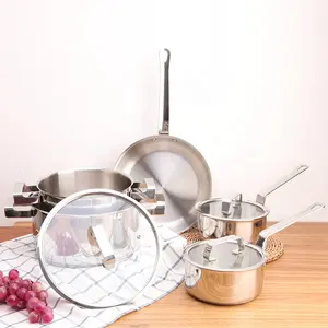 Manufacturer 39 years 18/10 kitchen utensils induction capsule bottom cooking pot set kitchenware stainless steel cookware set