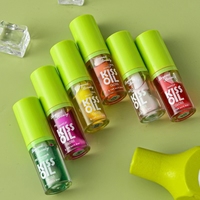 Gloss à lèvres de haute qualité en gros, marque privée, soin hydratant pour les lèvres, bouchon vert transparent, maquillage professionnel, huile à lèvres
