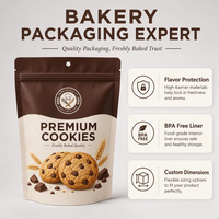 Sachet Doypack personnalisé imprimé finition mate 500g pour biscuits aux pépites de chocolat, emballage alimentaire pour boulangerie