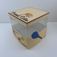 Caja para Pastel de Cartón Blanco Personalizable con Tapa Transparente de PET, Apta para Pasteles de 6-8 Pulgadas, Resistente y Segura para Alimentos, para Uso Comercial